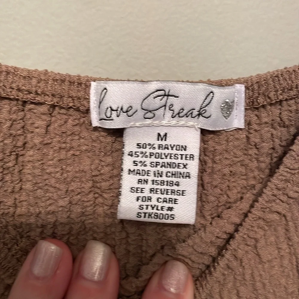 LOVE STREAK CAMEL CROP SIZE  M - Picture 5 of 5
